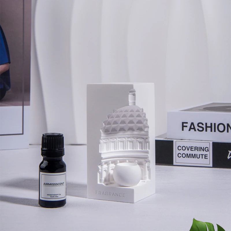 Nordic Roman Architectural Aroma Diffuser Stone with 10ml Essential Oil,High-end Scented Ornament, Aroma Diffuser Stone.