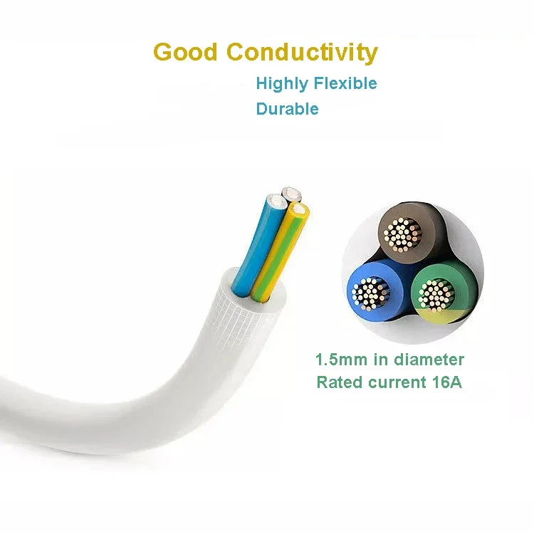 Melery-power Strip Tomada eu Tomada ac Porta de Carregamento Usb Cabo de Extensão 2m 10 Way Computador tv Smartphone Homekit Eletrodomésticos - Image 6