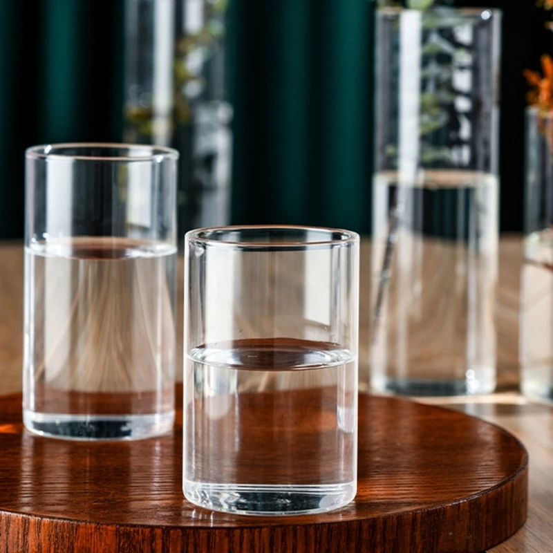 Modern Clear Glass Flower Vase Glass Cylinders Vase Florals Container Flower Vase Elegant Table Centerpieces Decorations 4