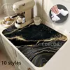 Black Marbling Dish Drying Mat Kitchen Super Absorbent Table 1