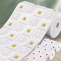 70cmx1m/5m/10m Waterproof 3D Stereo Wall Sticker Ceiling Bedroom Living Room Self-adhesive Background Decoration Wallpaper 1