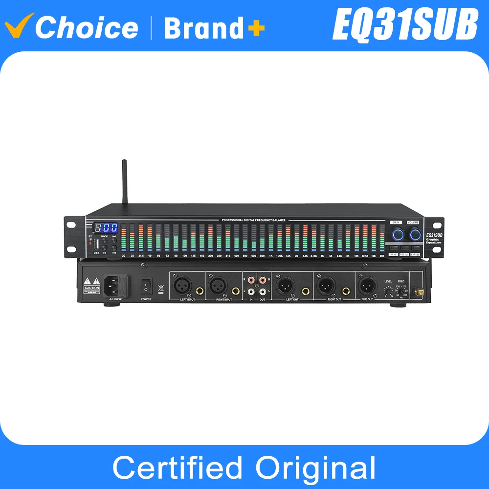 EQ31SUB 31레벨 디지털 이퀄라이저 전문 무대 공연용 노래방 소음 감소 오..