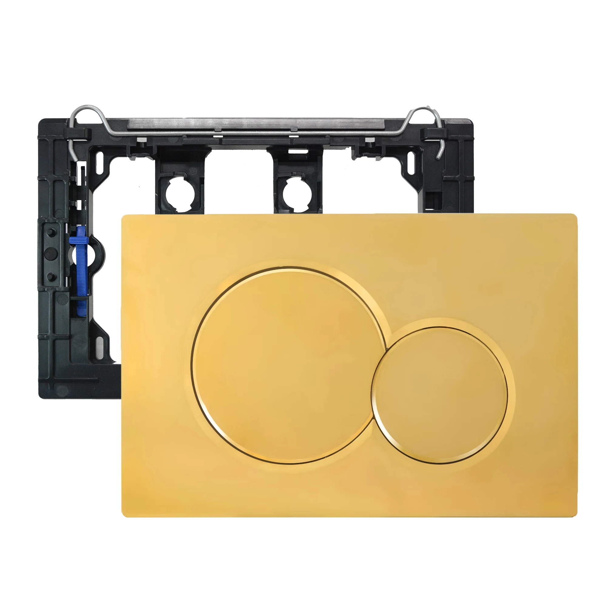 Push Button Switch Toilet Flush Button Toilet Water Tank Valve Actuator Push Plate Toilet Cistern Replacement Parts For Geberit Sigma 01 Plate 2-Flush Matt Golden