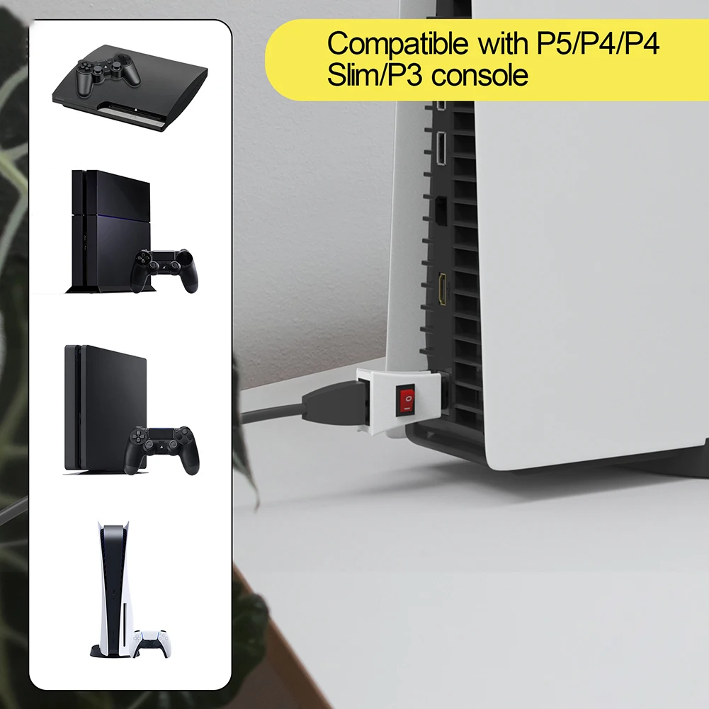 Protect Switch Button Adapter Power Protection Switch Portable Game Console ON/Off for //PS3/Xbox Series X Console