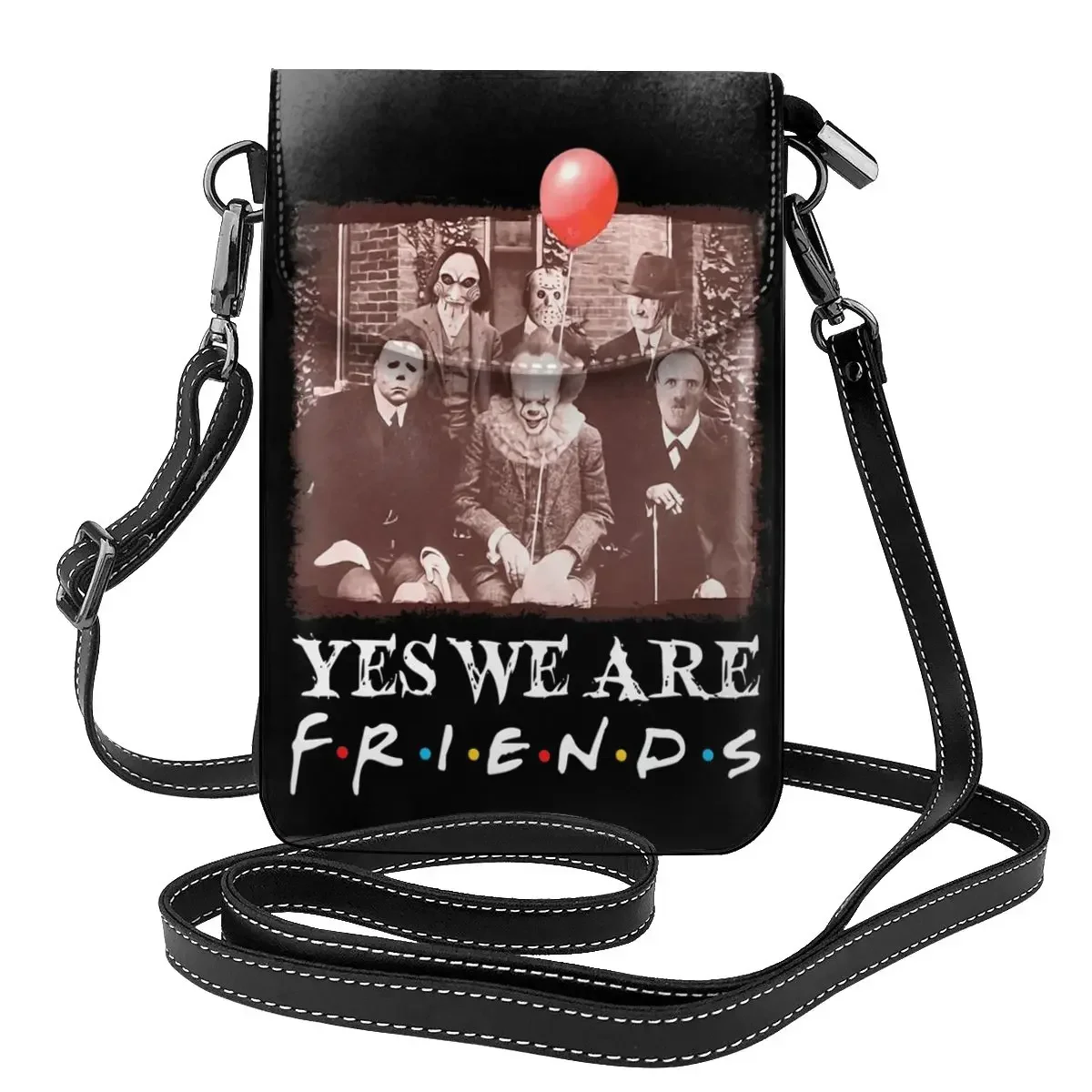 

Horror We Are Friends Shoulder Bag Jason Voorhees Vintage Leather Work Women Bags Female Gift Purse