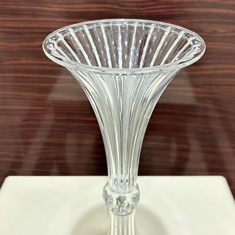 10pcs 45cm high new acrylic transparent trumpet wedding vase table decoration 5