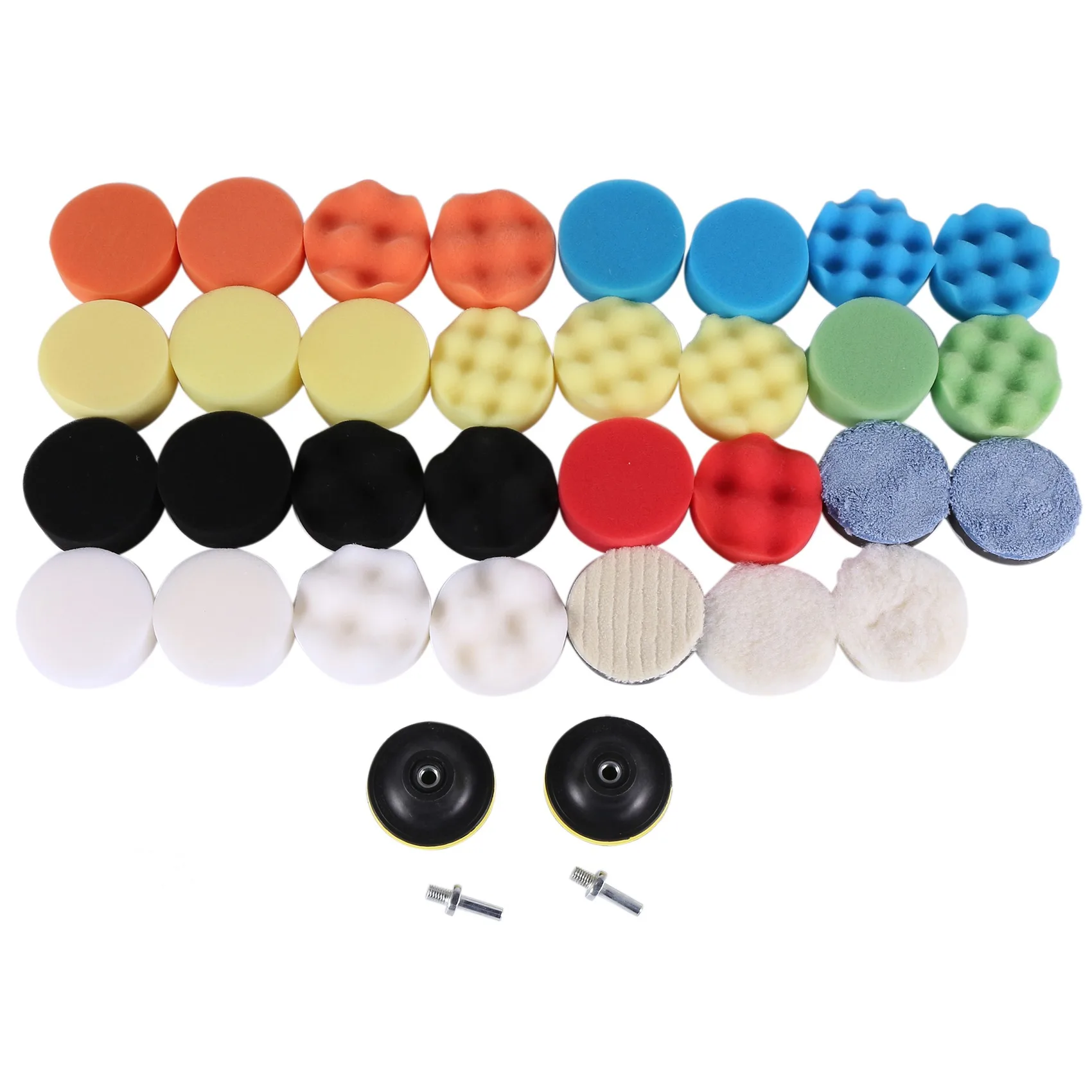 

35 Pieces Car Polishing Pad Kit 80mm Buffing Pads Foam Polish Pads Polisher Attachment for Drill