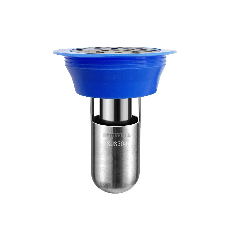 Floor drainer inner core 304 stainless steel U deep water seal floor drain core DN75 pipe