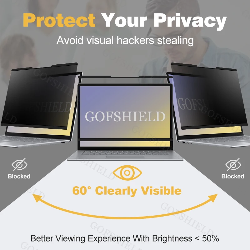 2 Way Magnetic Types Privacy Screen Protector For Microsoft Surface Laptop 15 inch Anti Glare Privacy Filter