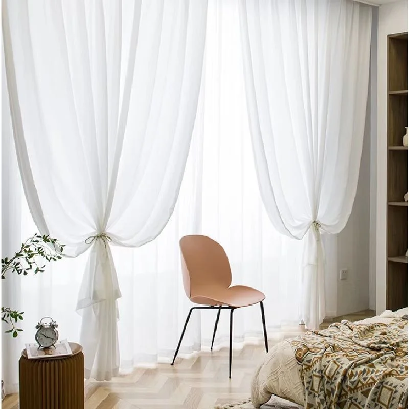 Nordic Modern Minimalist Curtain Single-sided Light Printing Curtains for Living Room Bedroom Dining Room Window Curtains Custom 