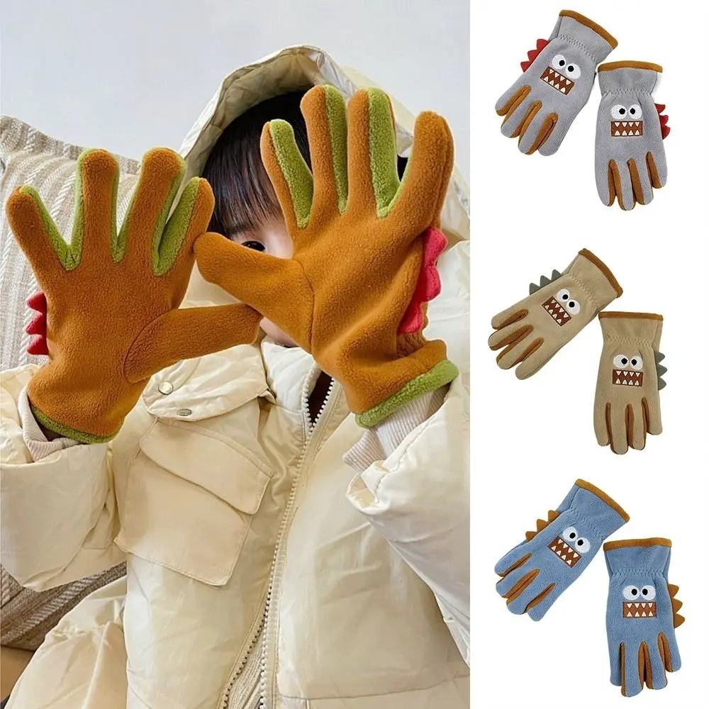 

Cold-proof Children's Winter Gloves Windproof Gloves For 6-12Y Full Finger Gloves Cycling Skiing Gloves Fleece Mittens