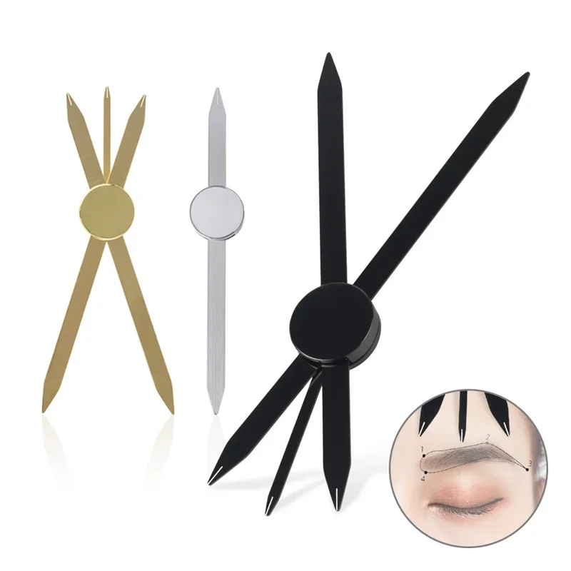 

1pc Microblading Balance Positioning/Equidistant Design Measurement Tool Balance Tattoo Eyebrow Rotary Ruler Supplies Golden Ra