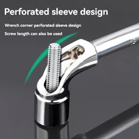 TUOSEN L Type Pipe Perforation Elbow Wrench Double Head Outer Hexagon Socket Sleeve Spanner Remove Fix Screw Nut 2