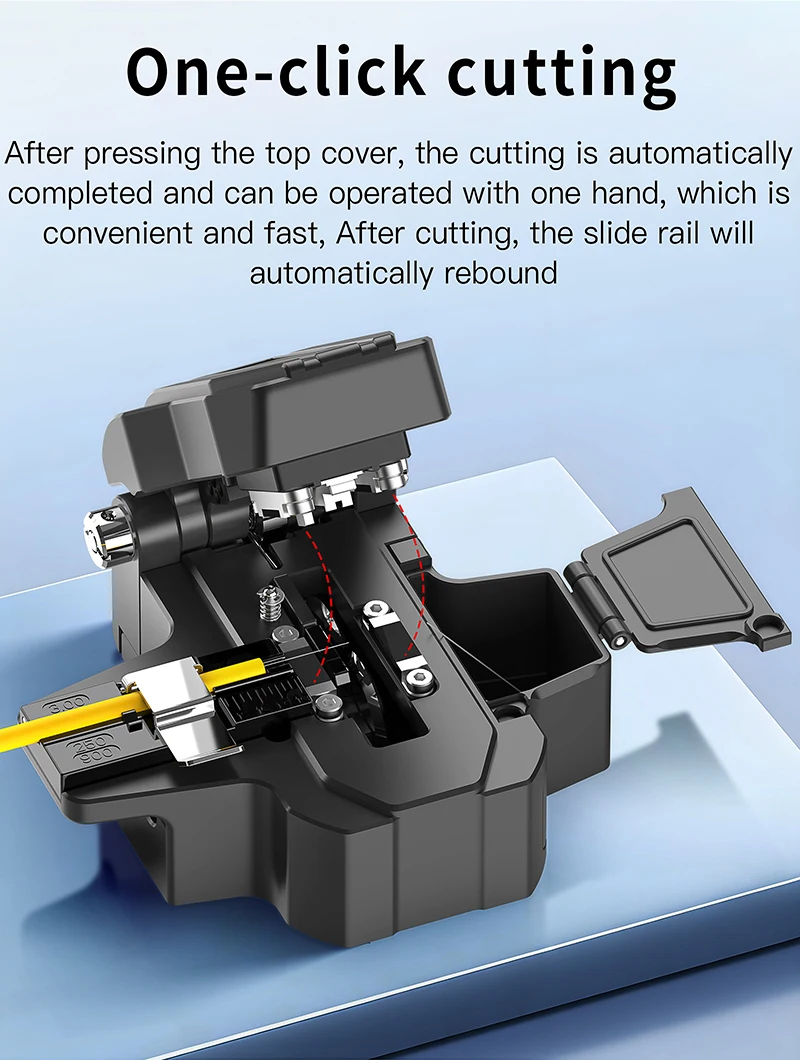 VD-50 Fiber Cleaver High Precision Optical Fiber Cutter FTTH Tool One-step Fiber
