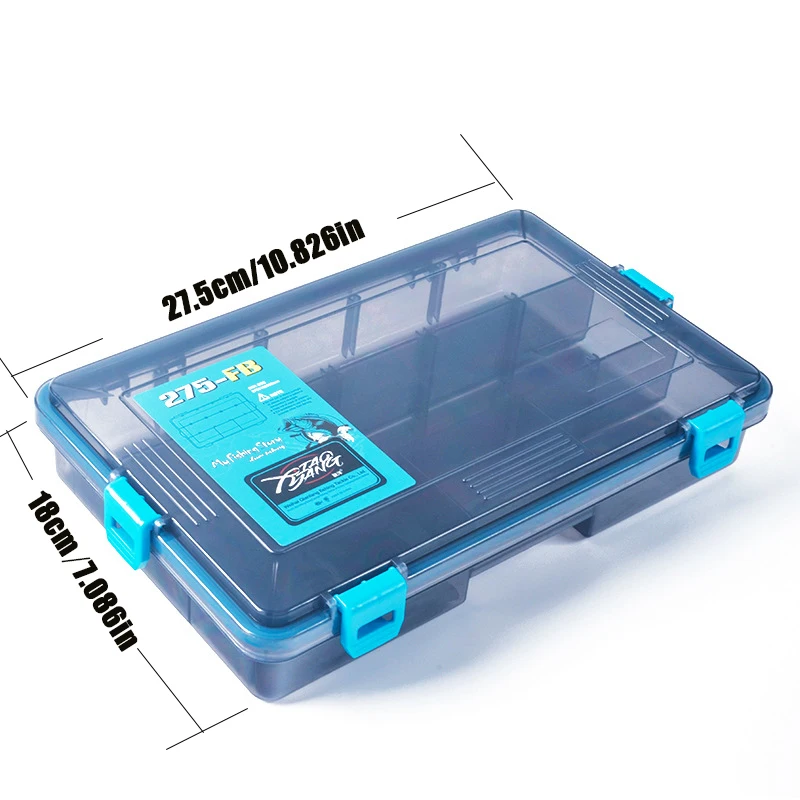 Compact Multi-Compartment Fishing Accessory Organizer Box