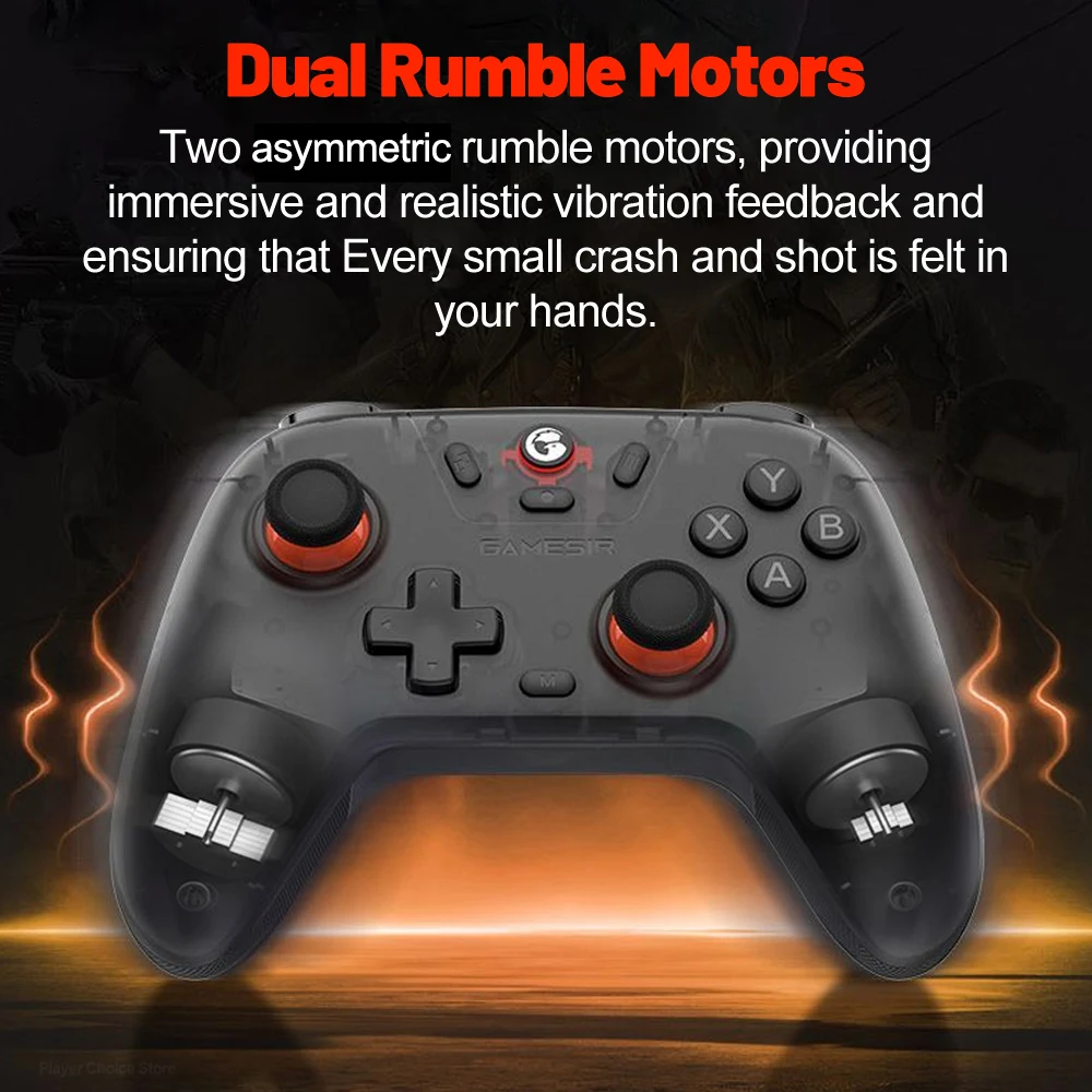 Wireless Multi-Platform Gaming Controller with Bluetooth Hall Effect Joystick