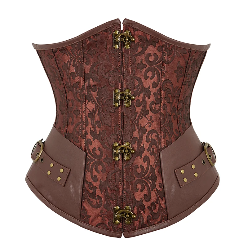Corsetto Da Pirata Stile Steampunk, Colore Marrone, Con Ganci Metallici E Lacci, Per Feste In Costume E Carnevale