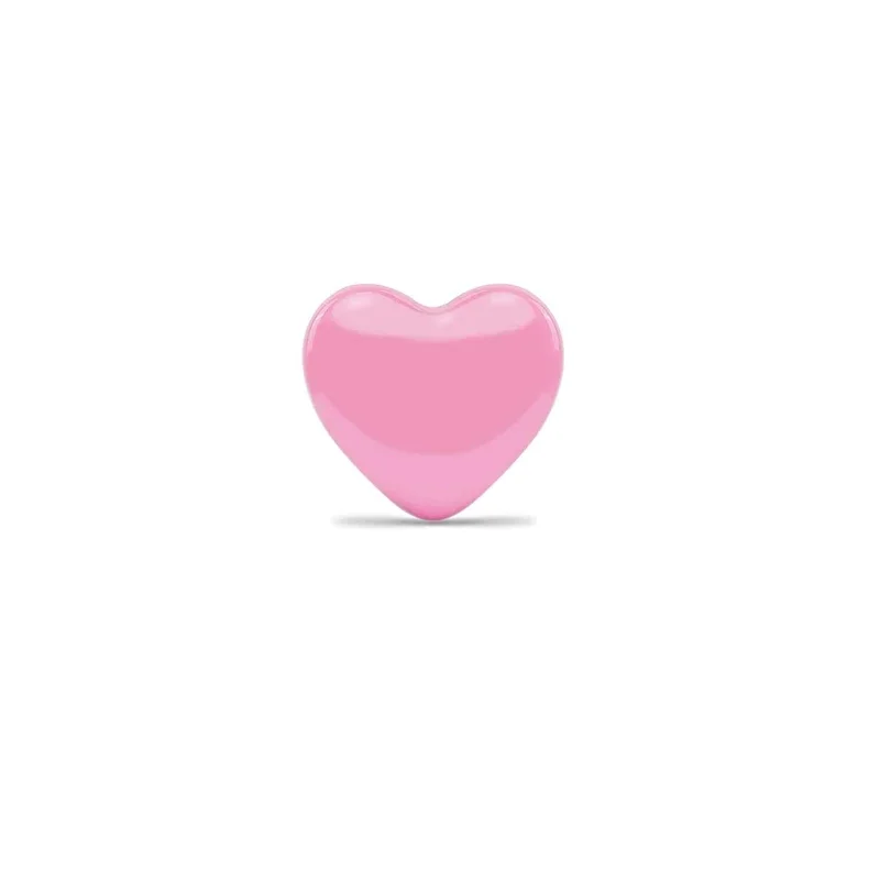 Chic 3D Heart-Shaped Black and Pink Metal Decorative Sticker