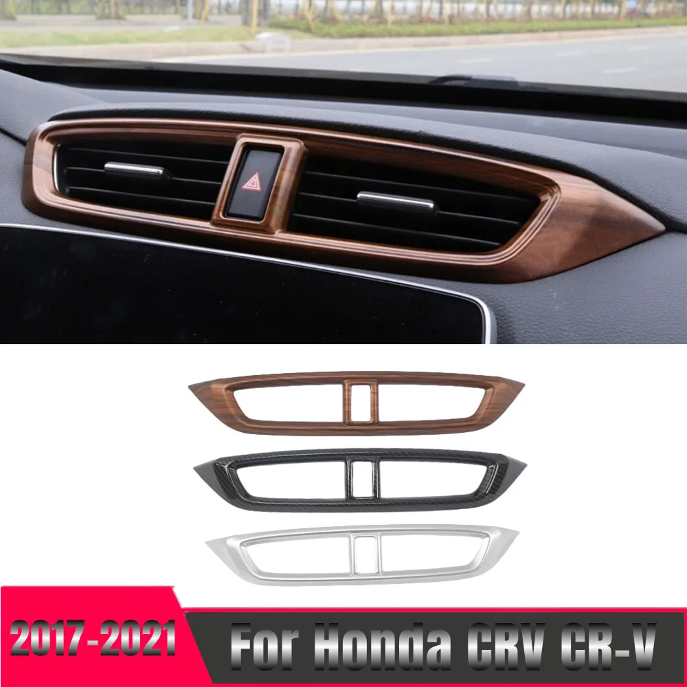 

For Honda CRV CR-V 2017 2018-2021 Central air conditioning air outlet decorative frame stickers Car air outlet Trim ABS sequin