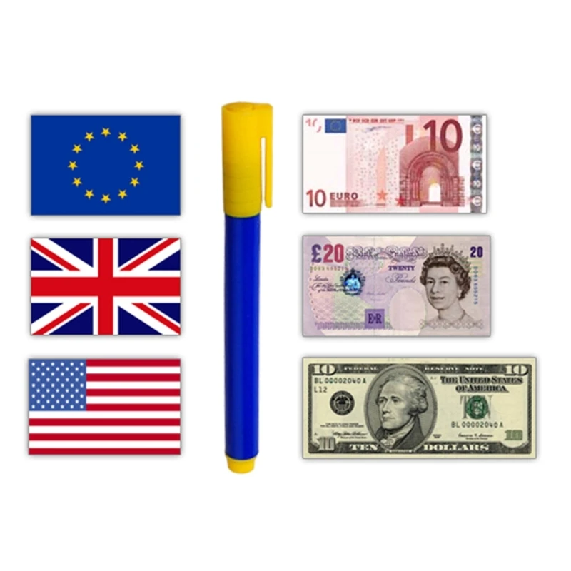 Money detector pen Fake Bill Money Checker Universal Ink Currency Tester Pen Mini Detector Counterfeit Bill Detector Portable Money Checker M4YD
