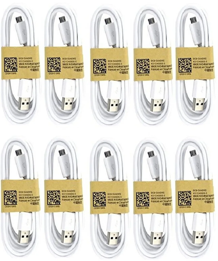 10 Pz/Lotto 3Ft Bianco Nero Micro 5Pin V8 Cavo Usb Linea Cavo Per Samsung S4 S5 S6 S7 Edge J2 J3 J5 J7 Htc Lg Cavo Telefonico Android
