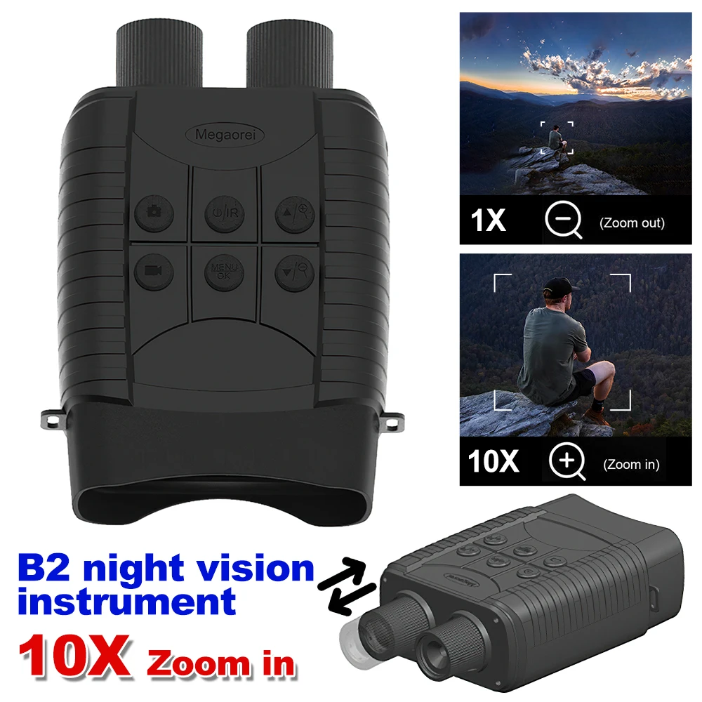 

1080P IR Night Vision Binoculars Telescope 10X Zoom 400M Telescope Record Video Camera SD Card Night Goggles for Hunting Camping