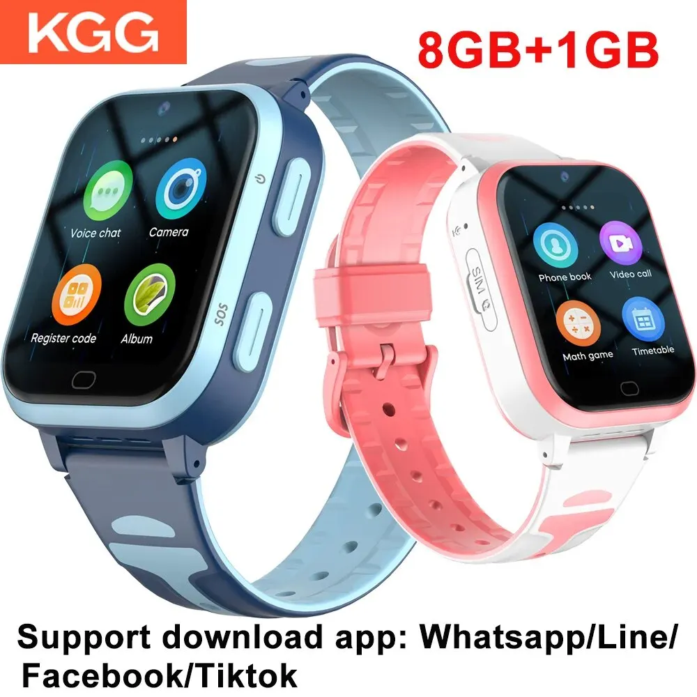 어린이 GPS 스마트 워치, ROM 포함, 8GB 영상 통화 전화, 안드로이드 워치, 통화 백 모니터, 지지대 다운로드 앱, 어린이 스마트워치, 4G