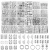 290Pcs Silver Gold Hair Beads Jewelry Braid Accessories Hair Clips Dreadlocks Braiding Braid Cuffs Metal Hair Rings Charms 2