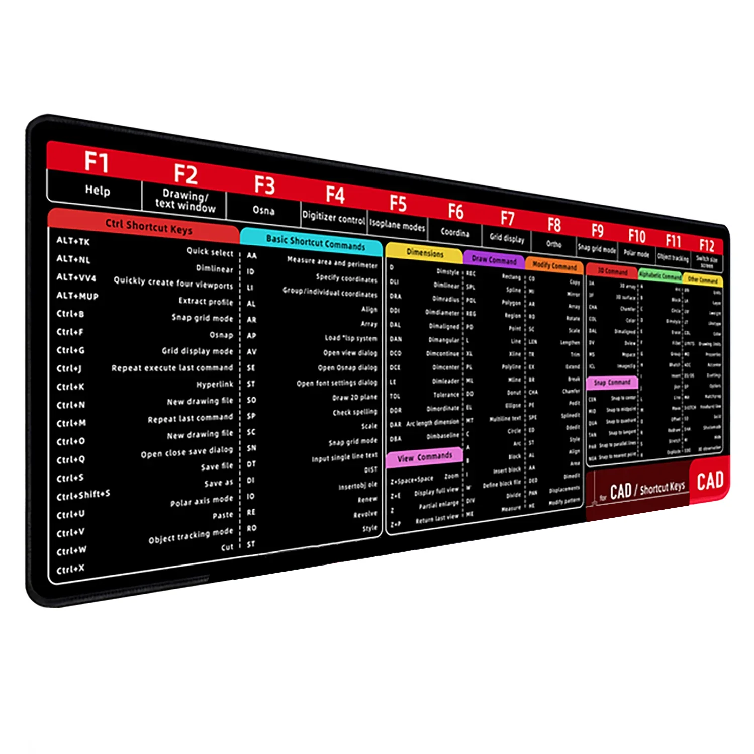 لوحة ماوس XL كبيرة الحجم مخصصة لـ AutoCAD، ولوحة م...