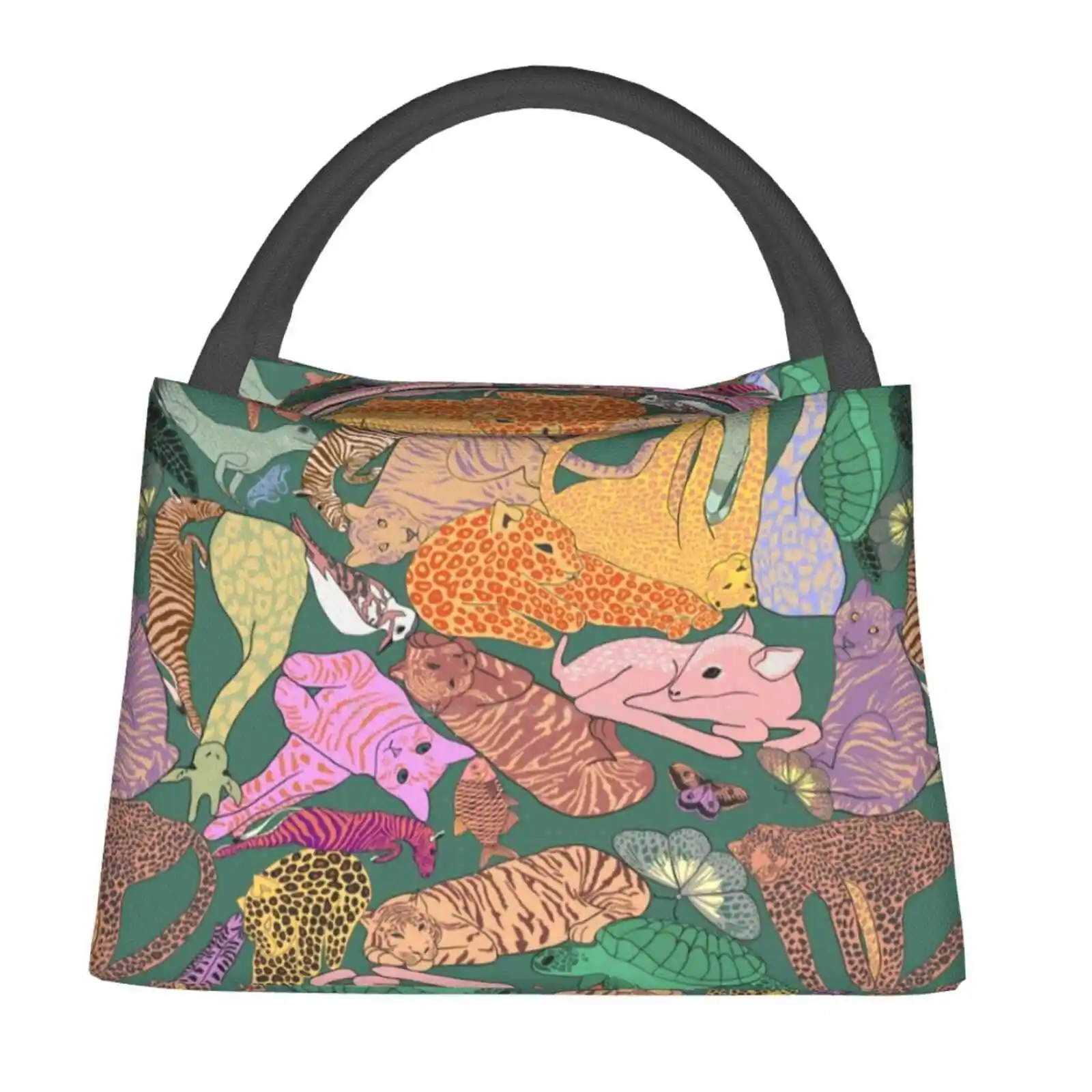 

Animal Skin Find And Seek Portable Lunch Bag New Thermal Insulated Lunch Tote Animal Skin Camouflage Tiger Bird Zebra Giraffe