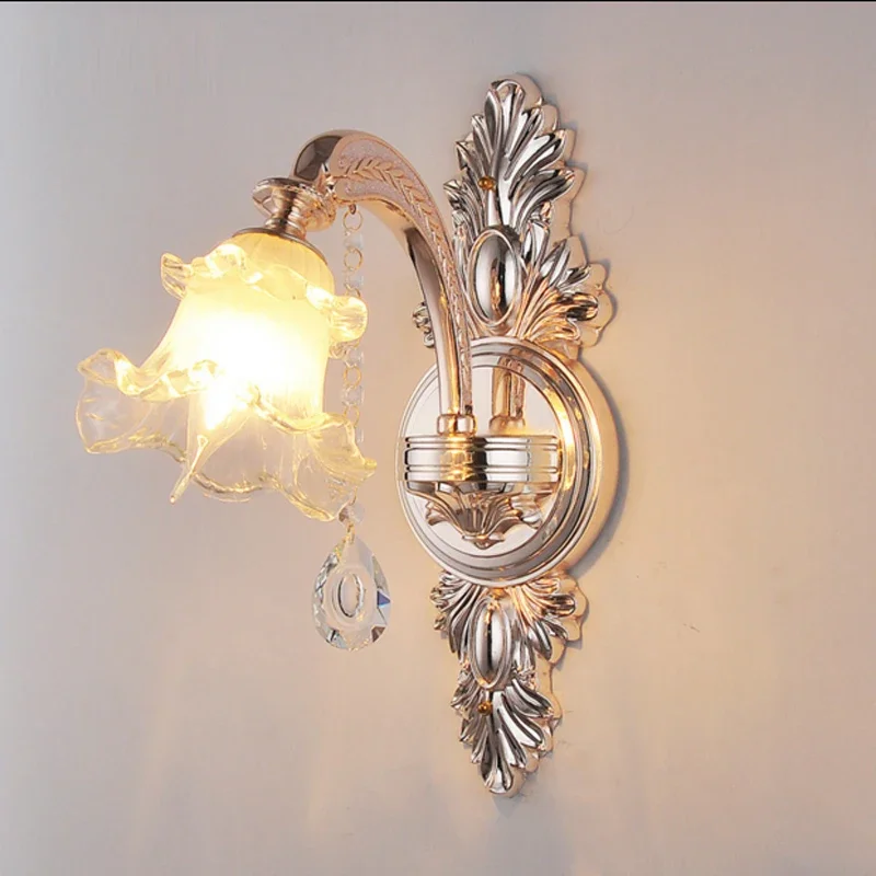 

Modern Crystal Wall Lights for Living Room Nordic LED Wall Lamp Bedroom Sconce Mirror Bathroom Glass Shade Zinc Alloy Wall Lamps