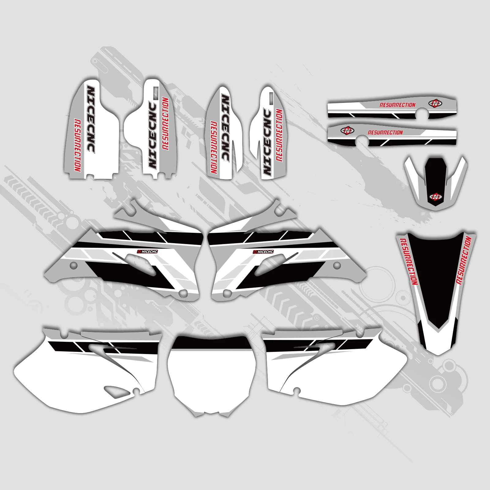 NICECNC Für Yamaha YZ250F YZ450F YZF 250 450 2006 2007 2008 2009 Motorrad Verkleidung Grafiken Hintergrund Aufkleber Aufkleber Anpassen – Detail 7