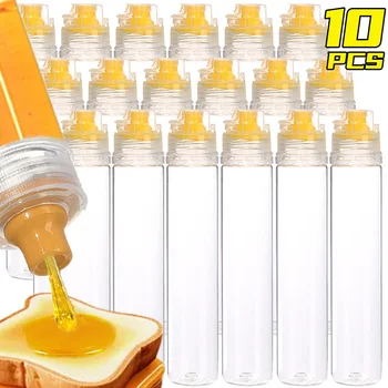 1/10PCS 90ml Trasparente Miele Spremere Bottiglie Portatile Insalata Ketchup Dispenser Cucina Picnic Riempibile Condimento Contenitori di Stoccaggio 1
