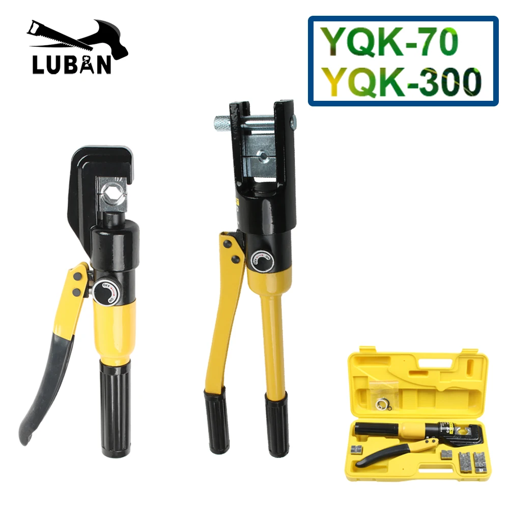 YQK-300 YQK-70 4-70mm 10-300mm Crimping Range Home Hydraulic DIY Tools 12T Pressure Cable Lug Press Cable Terminal with jaws