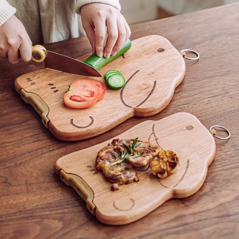 

Antibacterial Mini Chopping Board For Home Use Solid Wood Sticky Board For Cutting Fruits And Auxiliary Food Double-sided