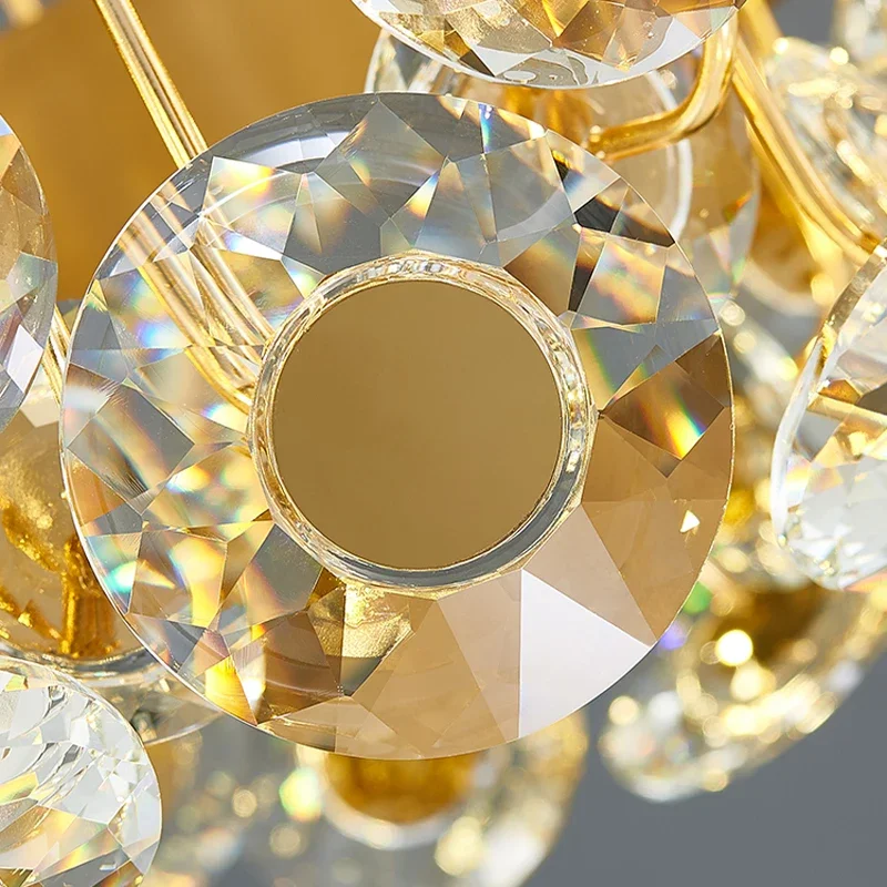 New modern wall sconce lighting for bedroom brushed gold crystal wall lamps home decoration led cristal light fixtures