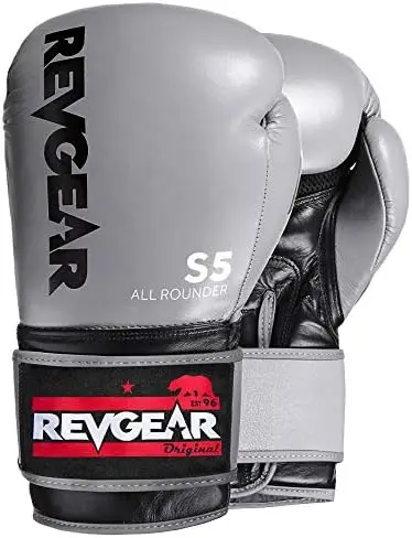 

S5 All Rounder Leather Boxing Glove | Muay Thai Kickboxing MMA Sparring Training | Excellent Wrist and Knuckle Protection for Me