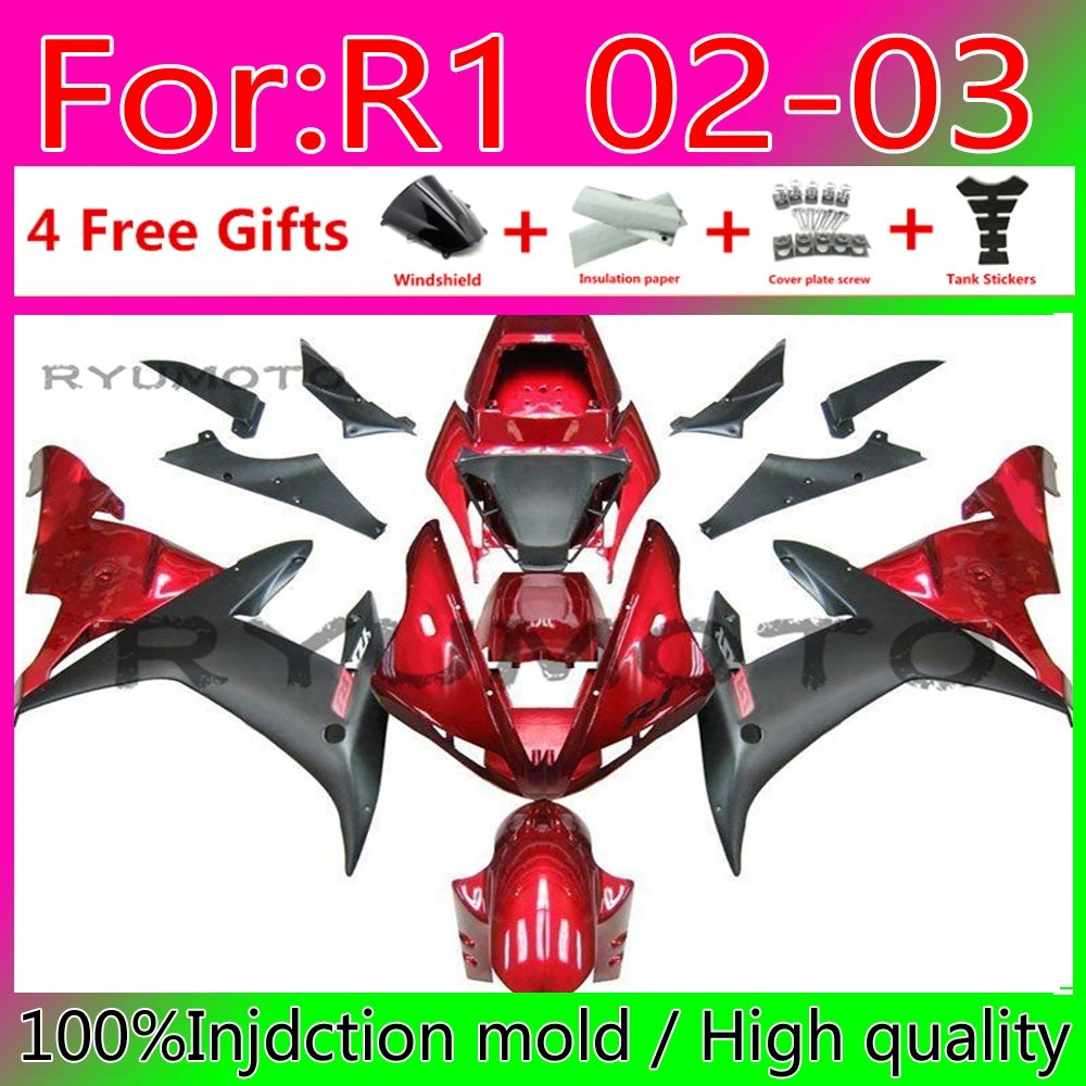 

New Motorcycle Full injection mold fairings kits for YAMAHA YZF R1 2002 2003 R1 02 03 bodywork ABS fairing red