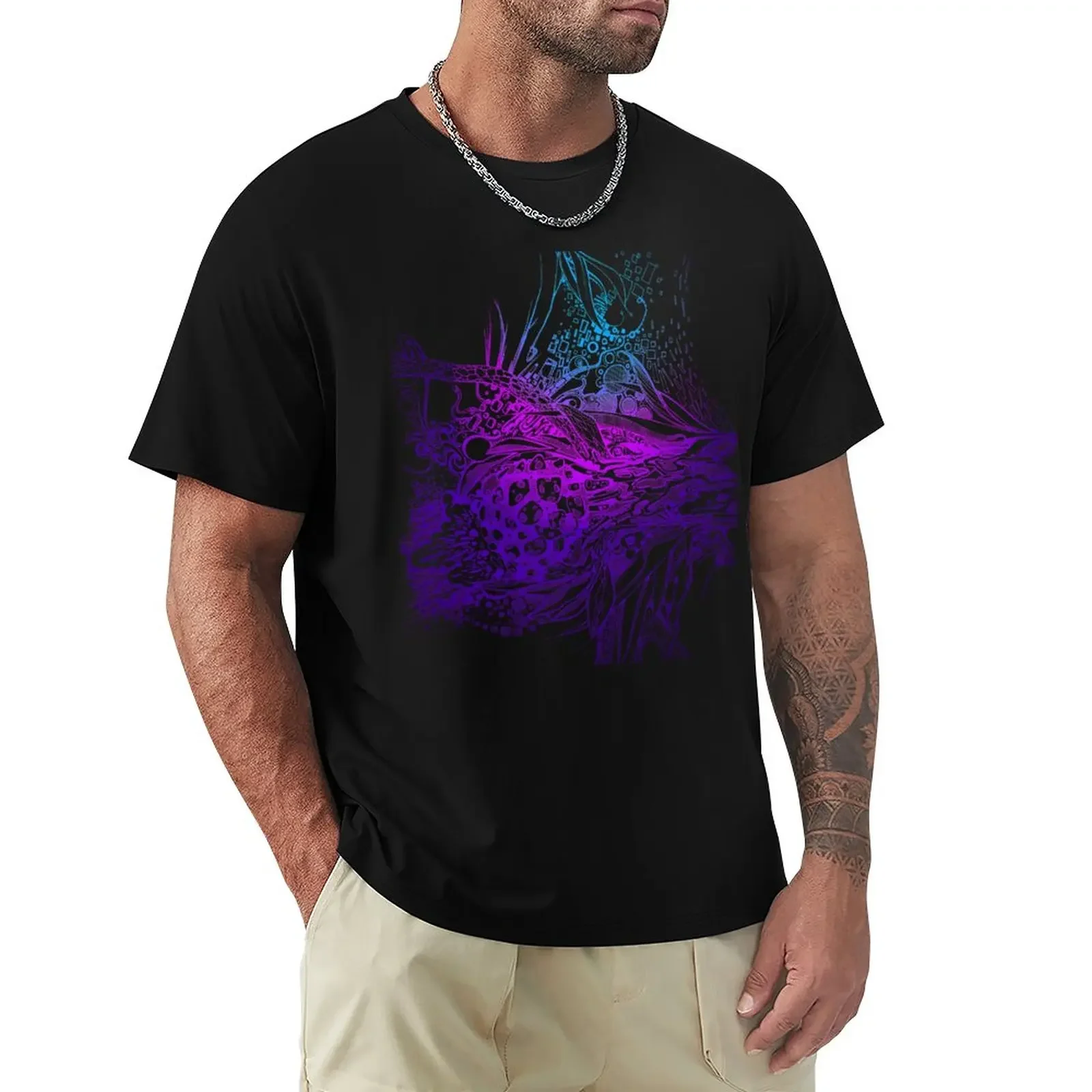

Multi-Dimensional Snake Eye - Illustration T-Shirt plus size tops graphics heavyweights T-shirts for men cotton
