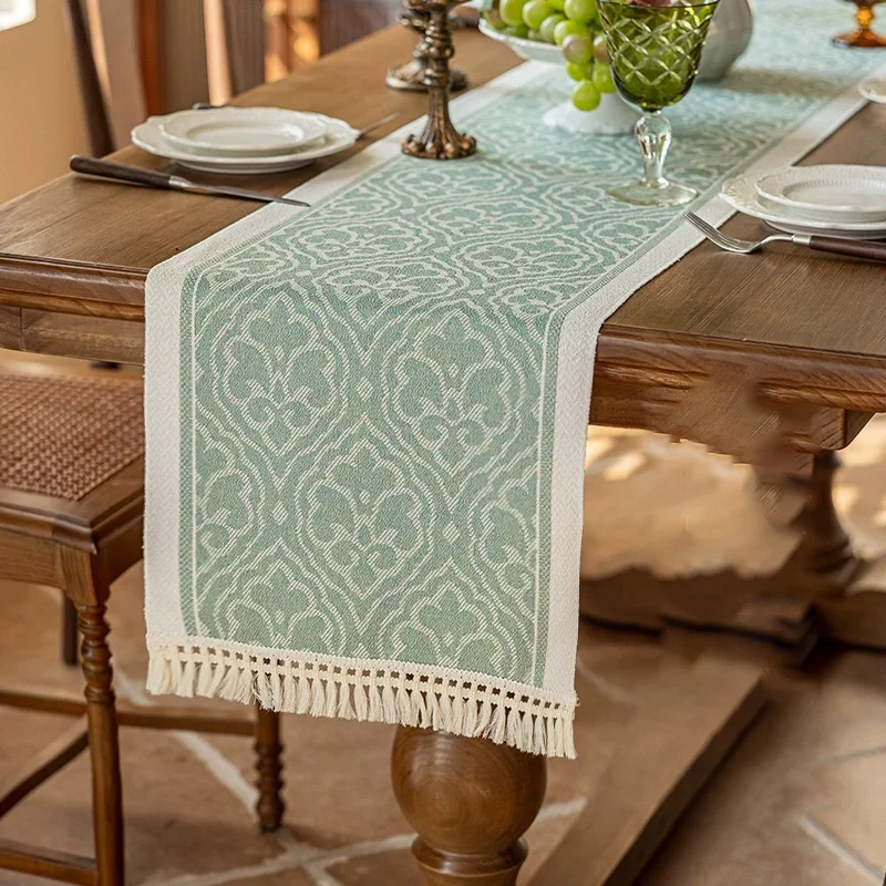 Table Runners 72 Inches Long Waterproof Boho Table Runner with Tassel Fringe,Table Runner for Party Coffee Table