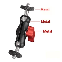 Camera Metal Super Clamp with Double Ball Head Magic Arm for DSLR Monitor Light Mic Gopro Phone Mount Photography Accessories - Image 4