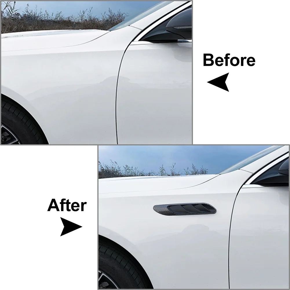 1Pair Car Front Fender Side Air Outlet Vent Trim For Mercedes Benz C Class W206 C200 C260 AMG C63 +