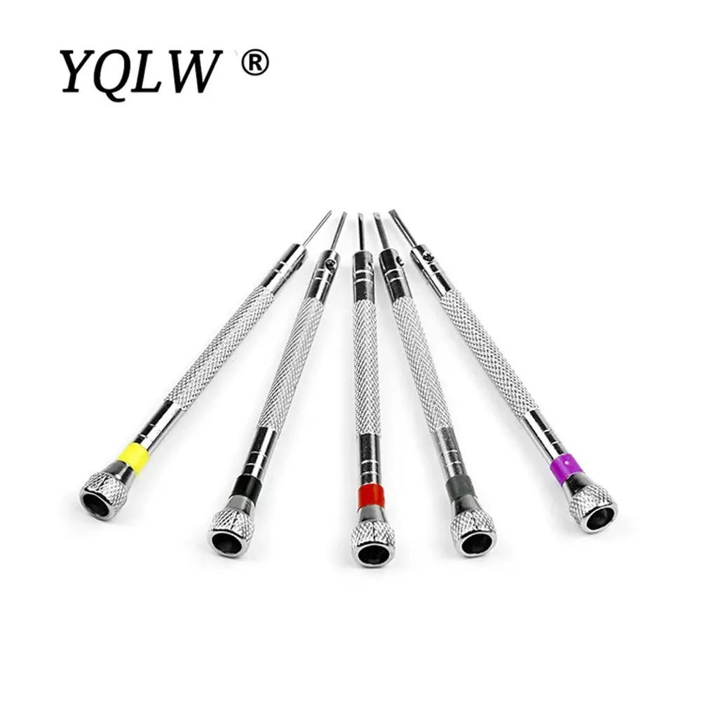 Mini Set Di Cacciaviti Di Precisione Da 5 Pezzi Con Punte A Croce Scanalate Per Occhiali Da Vista Strumenti Di Riparazione Per Cacciaviti 0.8-1.6Mm