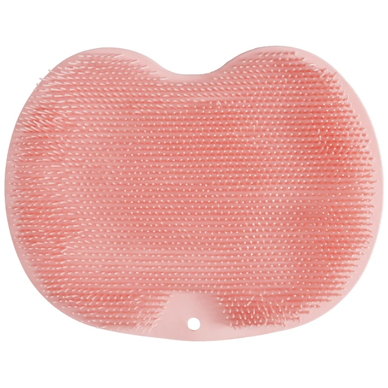Silicone Rub Back Brush Bathroom Non-slip Wash Foot Pad Massage Shower Mat with Sucker Bath Massage Foot Exfoliating Brush Pad 6