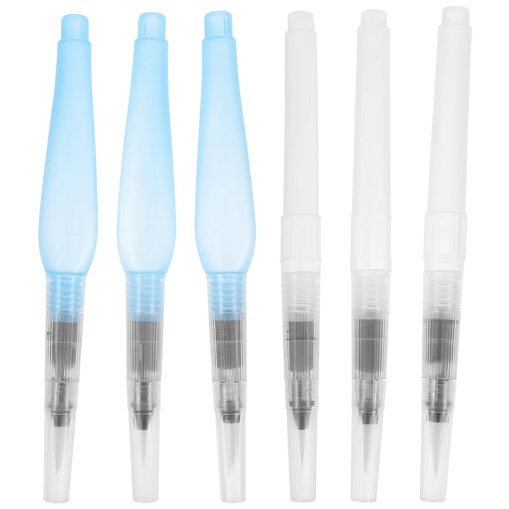 

6 Pcs Refillable Watercolor Pens Painting Supplies Brush for Portable Reusable Gouache Drawing