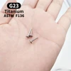 10/50pce14G 16G 20G Labret Lip Piercing Ring Earring Base Lip Body Jewelry Plug-in Base G23 ASTM F136 Titanium Wholesale 2
