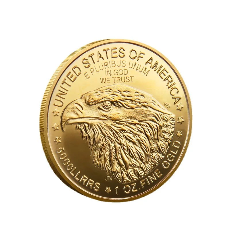 2021 American Statue of Liberty Coin, White Headed Eagle Collection Coin Dream and Hope Metal Coin Craft Commemorative Coin