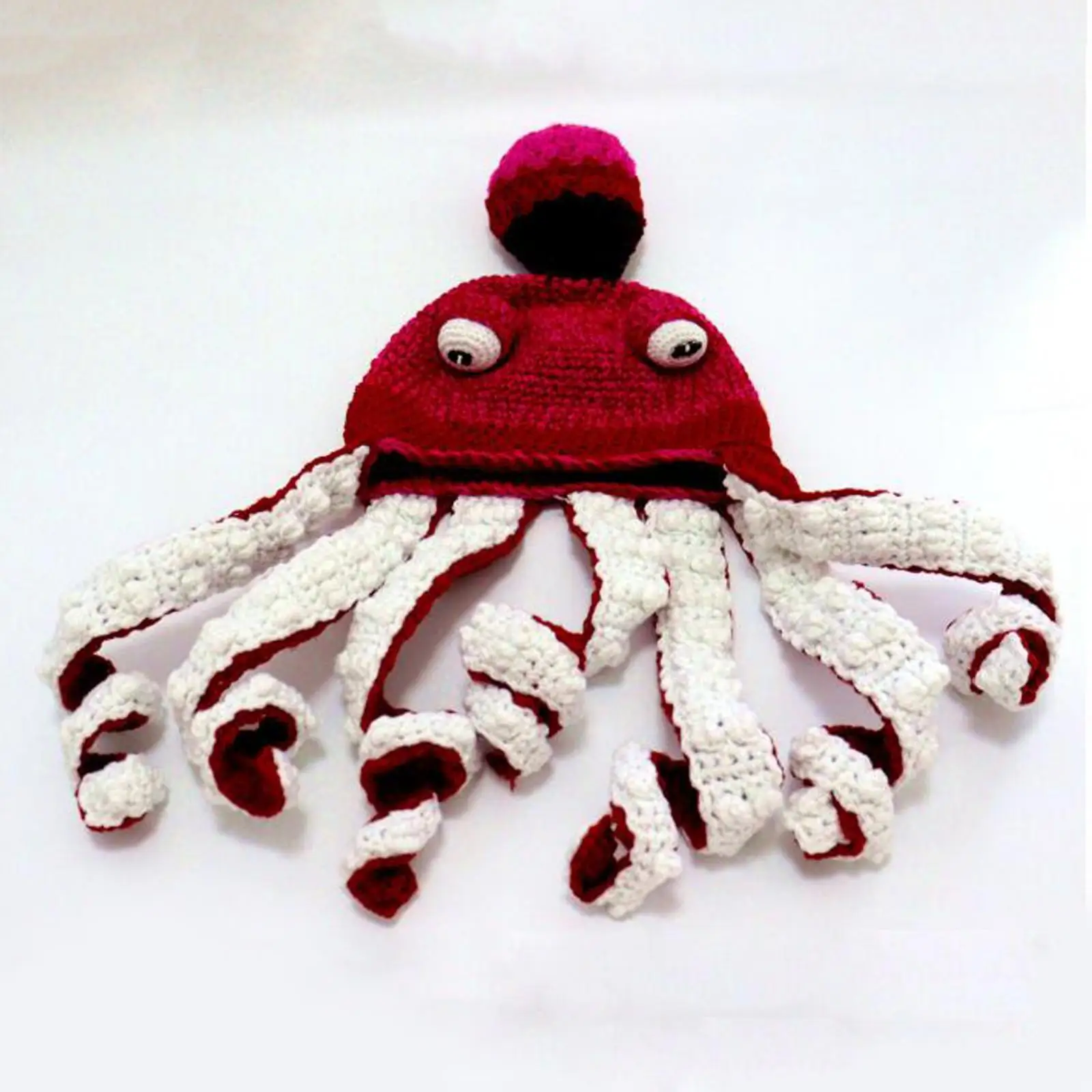 Warm Hand Weave Hat Unique Hand Weave Adult Tentacle Hat Knitted Winter Hat for Women Halloween Team Sports Winter Sports Party