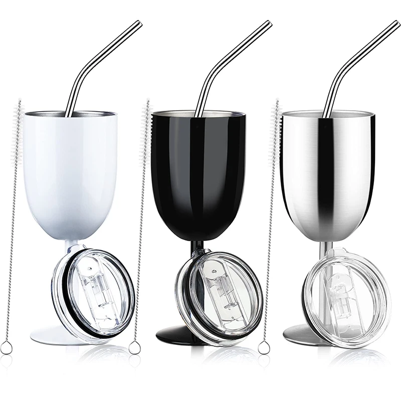 Stainless steel wine glass in cocktail shape, ideal for stylish drinks and home bar use. Free shipping to Singapore included.