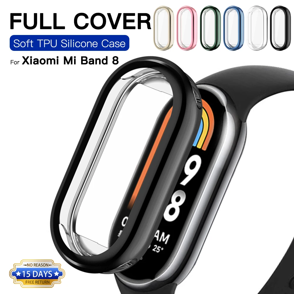 Protect Cover for Xiaomi Mi Band 8 Miband 8 Smart Bracelet Watch Case TPU  Bumper